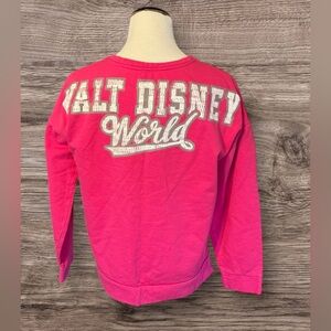 Disney Disney World Pink Sweatshirt Size M 71 Minnie Logo Back USA